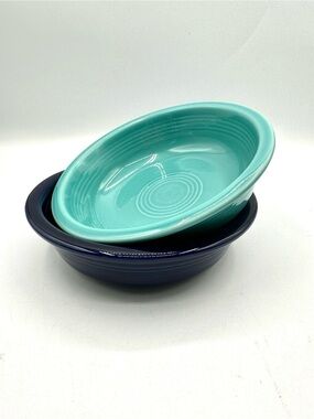 2 Fiestaware Classic Rim 7” Soup Bowls